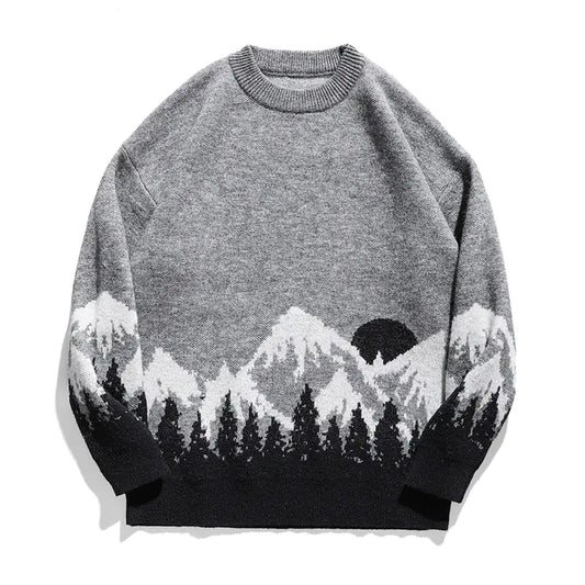 Plus Size Men's Crew Neck Sweater for Autumn/Winter