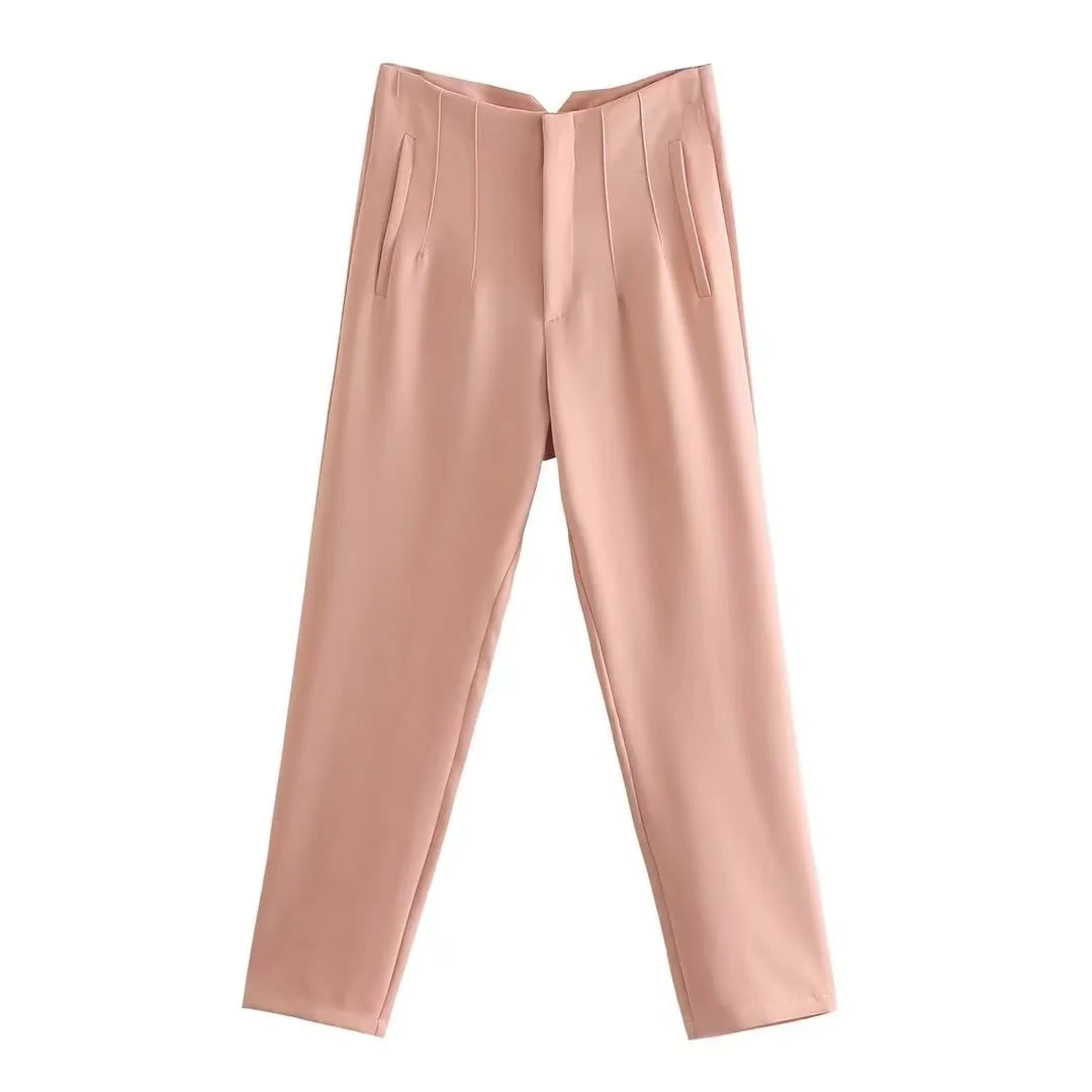 Basic Pleated Formal Pants for Women