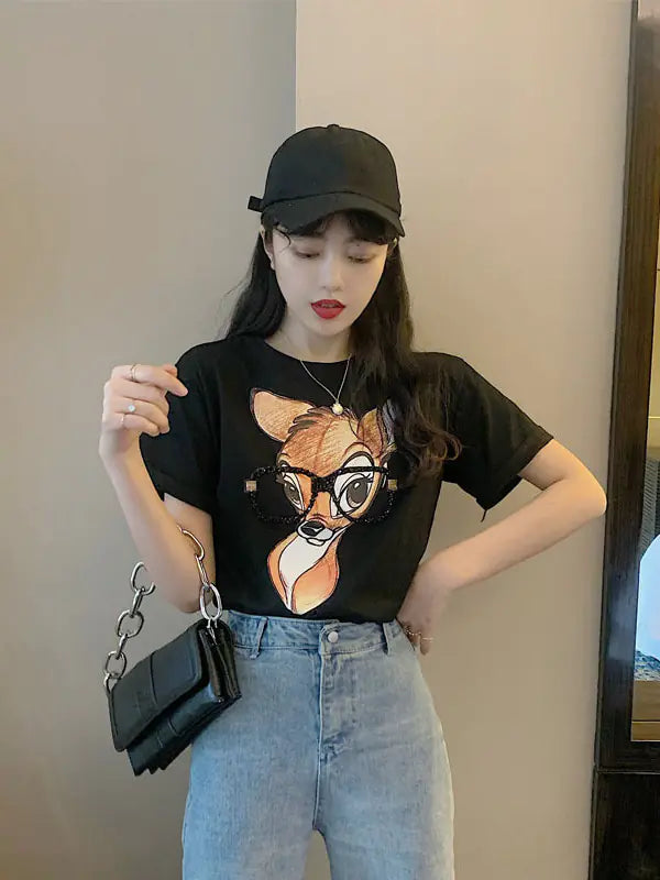 Korean Style Loose Casual Summer T-Shirt for Women