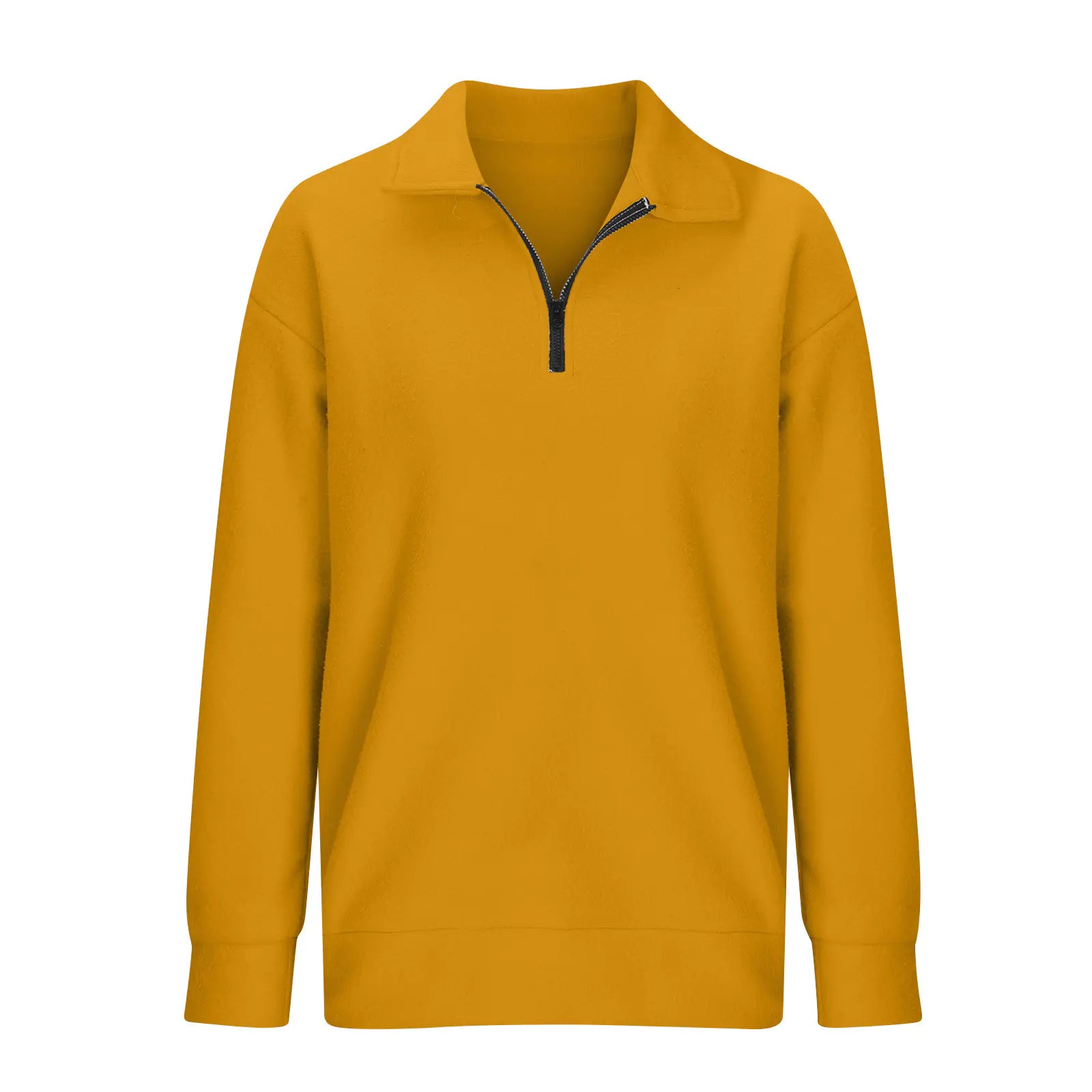 Plus Size Oversized Half Zip Pullover Sweatshirt