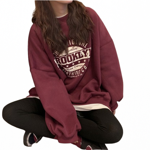 Loose Round Neck Women's Sweater