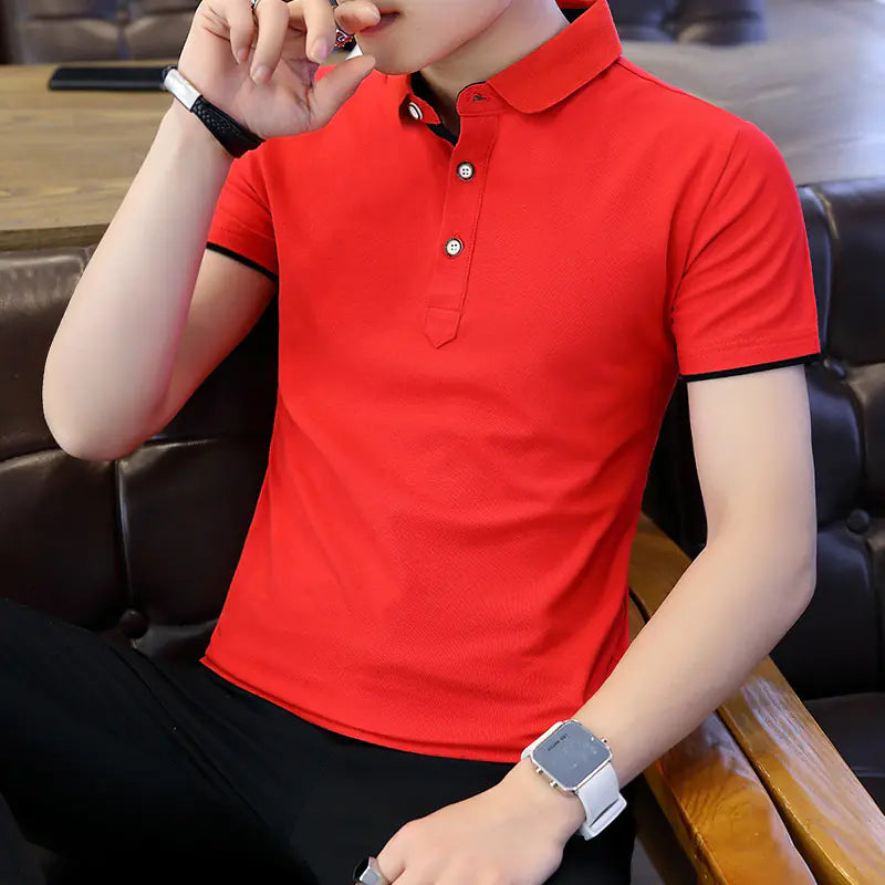 Men's Casual Short Sleeve Polo Shirt - Fashionable & Breathable