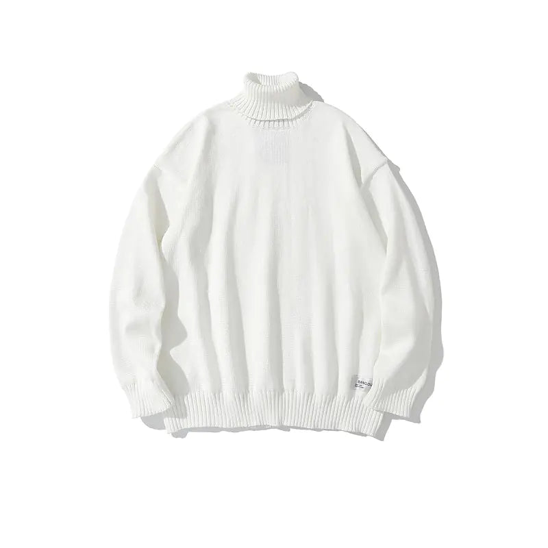 Japanese Retro High Neck Sweater for Men