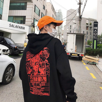 Trendy Oversized Hoodie with Print