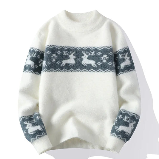 Golden Mink Men's Half Turtleneck Sweater for Autumn/Winter