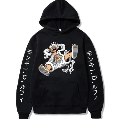 Unisex Korean Style Graphic Hoodie (One Piece)