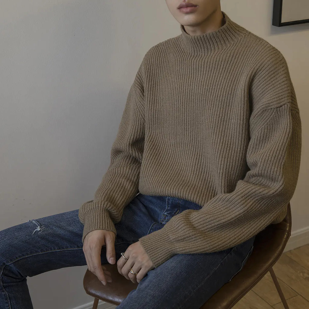 Men's Half Turtleneck Knit Sweater