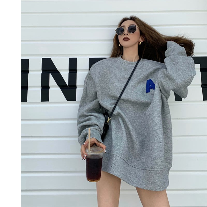 Casual Women's Loose Round Neck Pullover Sweater