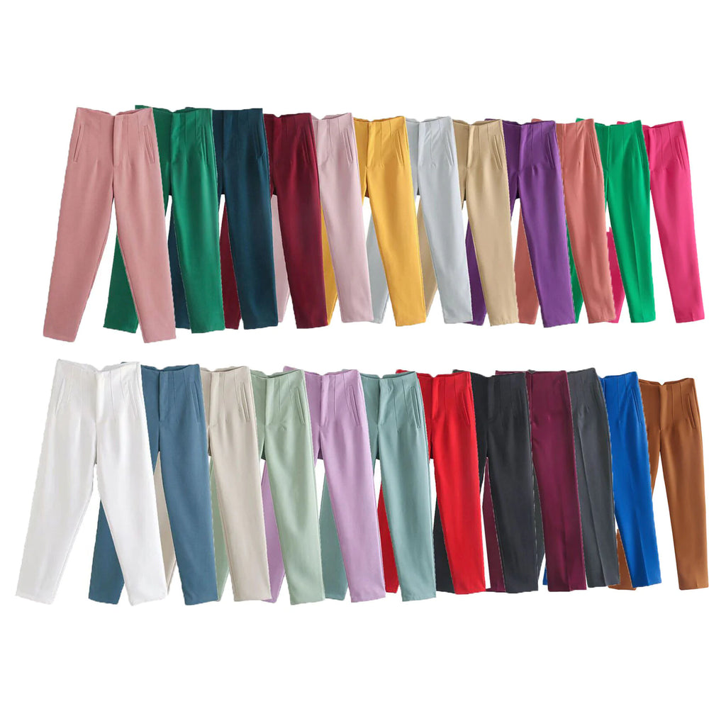 Basic Pleated Formal Pants for Women