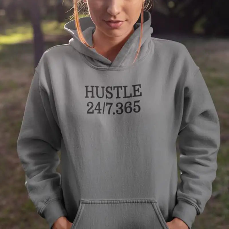 Creative Printed Minimalist Hoodie for Women