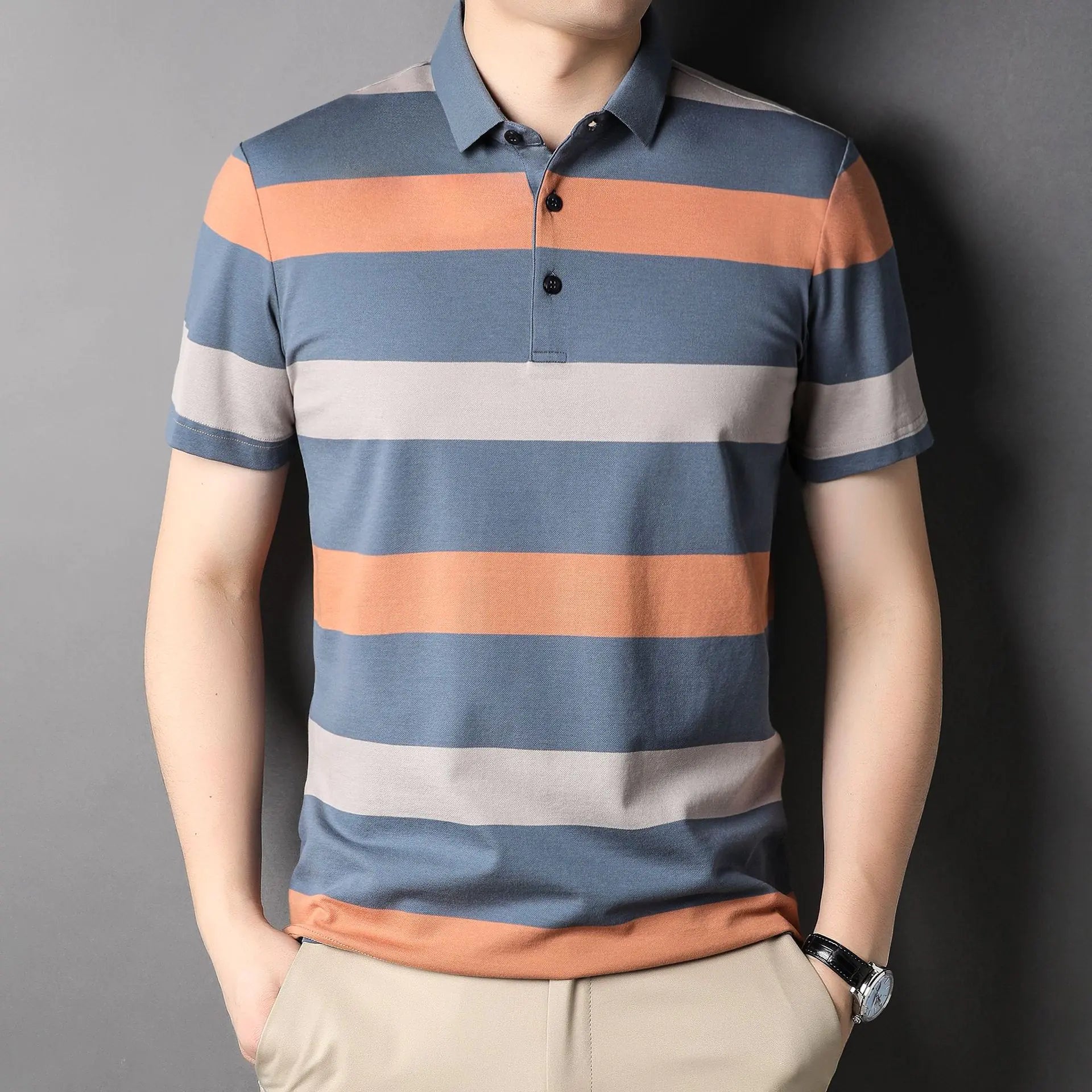 Summer Men's Stylish Breathable Polo Shirt