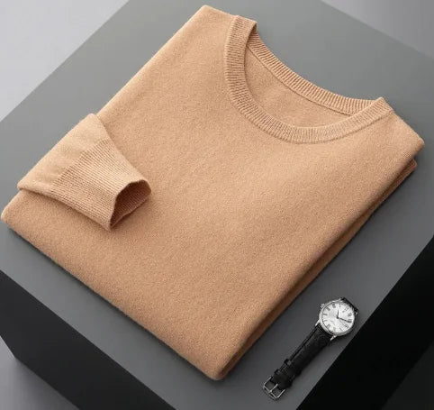 Men's Round Neck Pure Cashmere Sweater