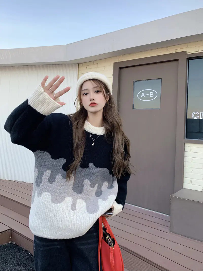 New Women's Loose Thick Knit Sweater