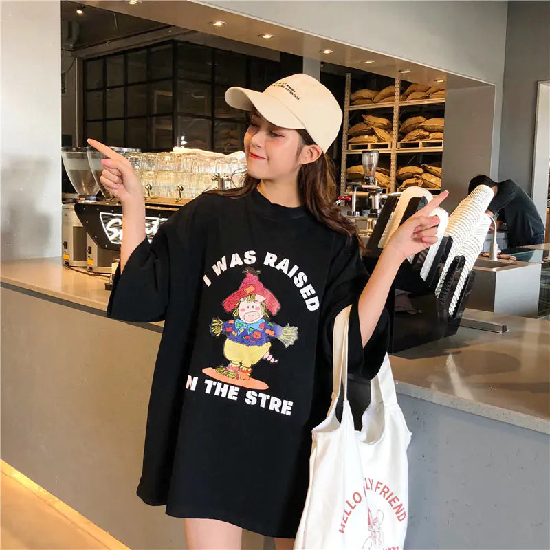 Printed Round Neck Short Sleeve T-Shirt