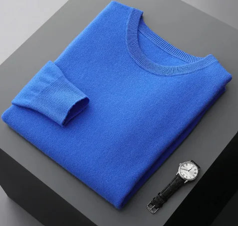 Men's Round Neck Pure Cashmere Sweater