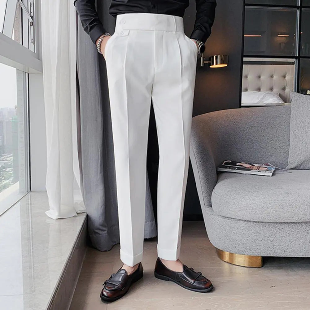 Trendy High Waist Washable Business Suit Pants