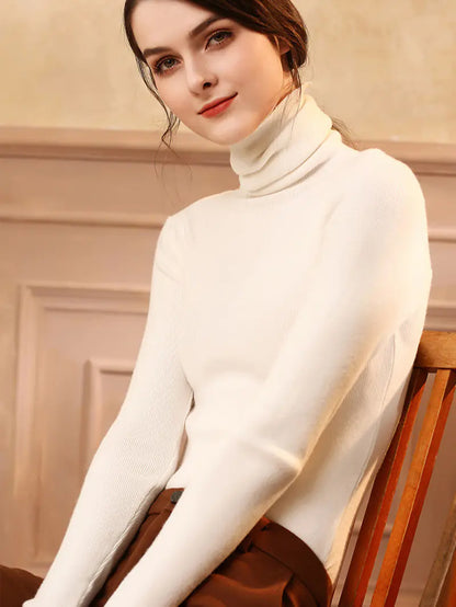 Women's Fitted Cashmere Turtleneck Sweater (Fall/Winter)