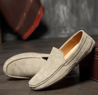 Suede Imitation Slip-On Men's Loafers (One Pair)