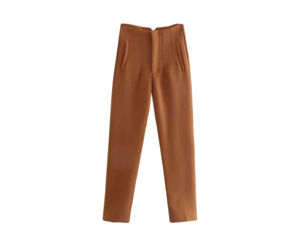 Basic Pleated Formal Pants for Women