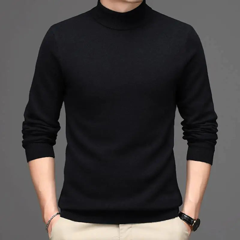 Men's High Neck Thickened Pure Cashmere Sweater