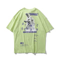 Men's Loose Fit Cotton T-Shirt with Godzilla Print