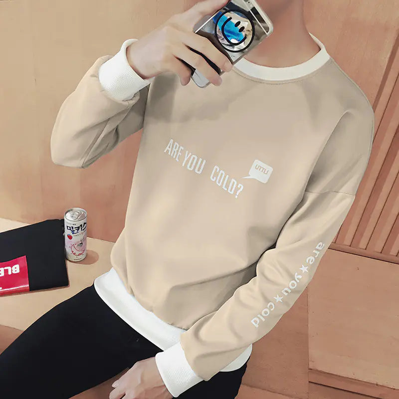 White Long Sleeve Crew Neck Sweatshirt