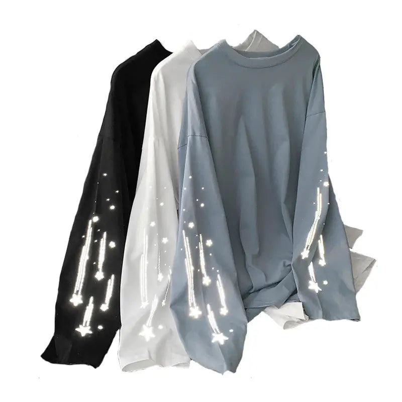 Chic Korean Style Loose Long Sleeve T-Shirt for Men