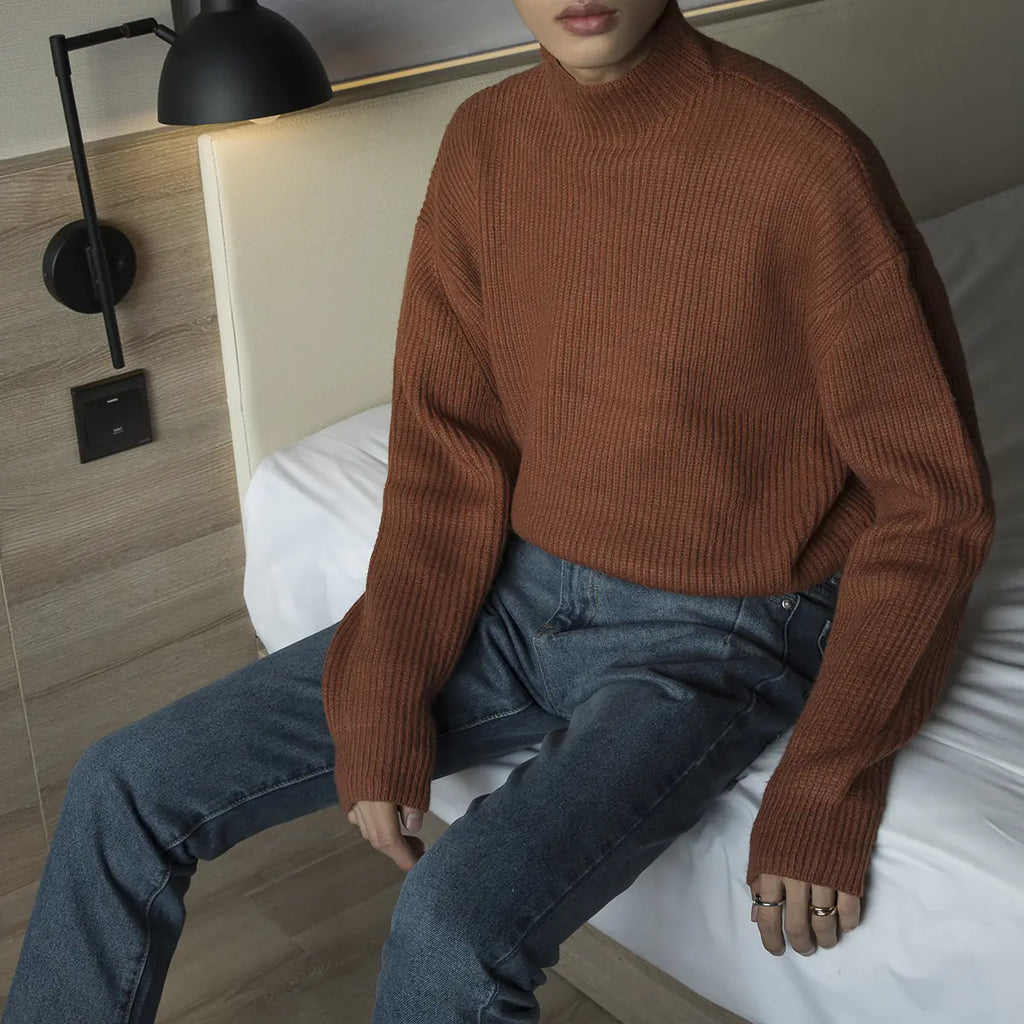 Men's Half Turtleneck Knit Sweater