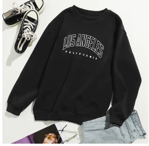 Letter Print Crew Neck Sweatshirt