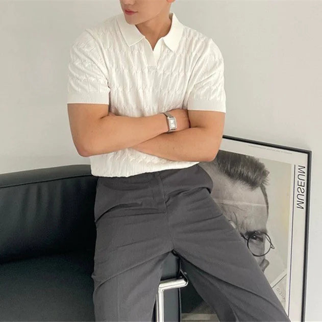 Men's Breathable Polo Collar Shirt