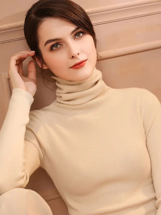Women's Fitted Cashmere Turtleneck Sweater (Fall/Winter)
