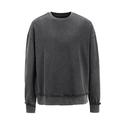Vintage Wash Oversized Hoodie in Solid Gray