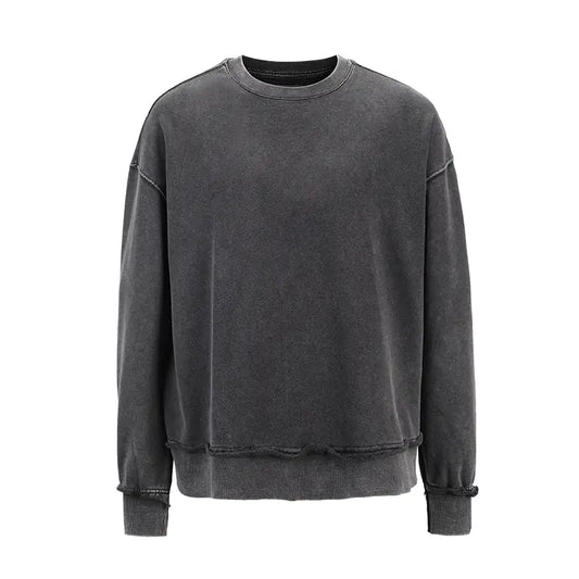 Vintage Wash Oversized Hoodie in Solid Gray