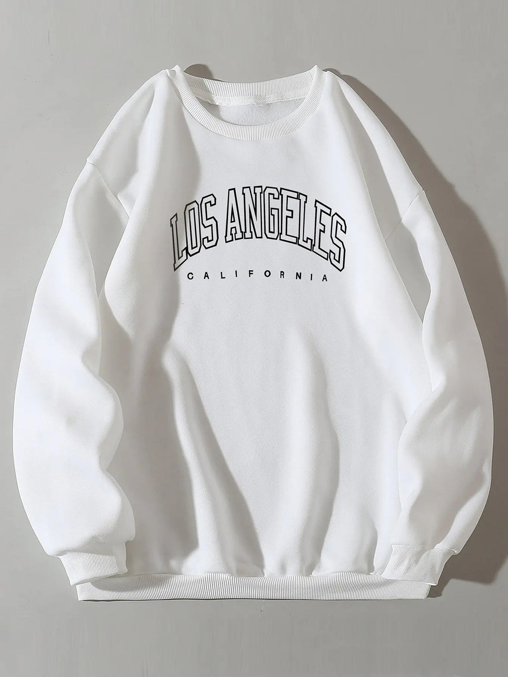 Letter Print Crew Neck Sweatshirt
