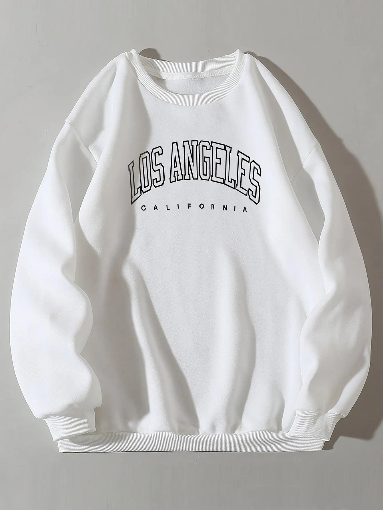 Letter Print Crew Neck Sweatshirt