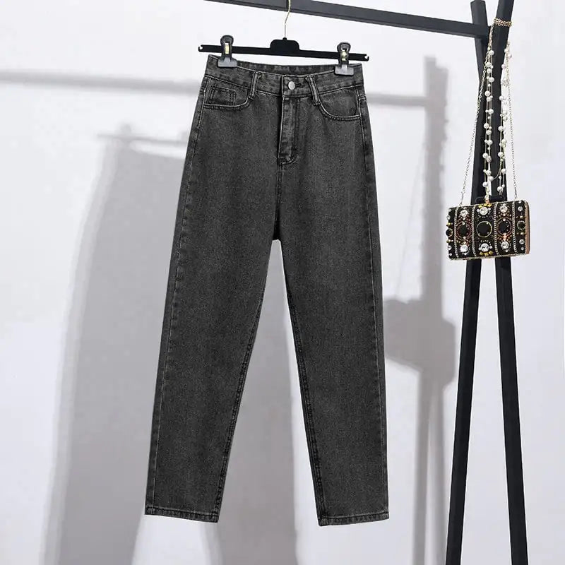 High-Waist Straight-Leg Cropped Jeans for Women