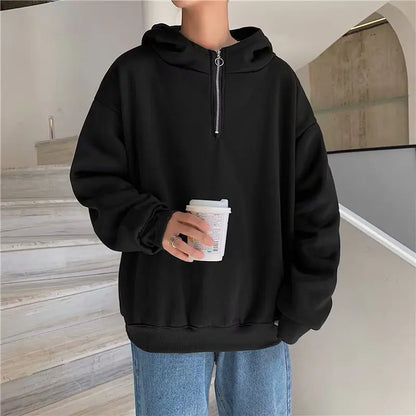Men's Hooded Fleece Sweatshirt with Zipper - Autumn/Winter