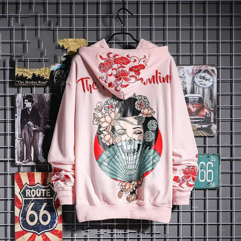 Oversized Embroidered Hoodie for Men - Street Style