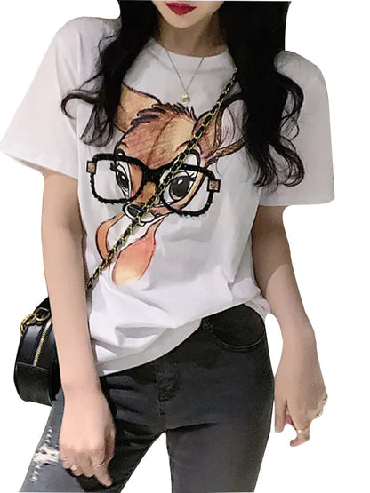 Korean Style Loose Casual Summer T-Shirt for Women