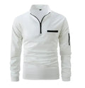 Men’s Casual Cotton Long Sleeve Polo Shirt