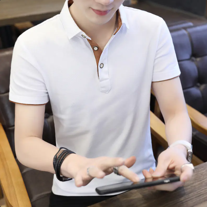 Men's Casual Short Sleeve Polo Shirt - Fashionable & Breathable