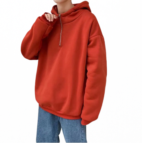 Men's Hooded Fleece Sweatshirt with Zipper - Autumn/Winter