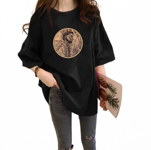 Loose-Fit Women's Short Sleeve T-Shirt - Korean Style