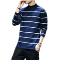 Men's Half Turtleneck Striped Sweater