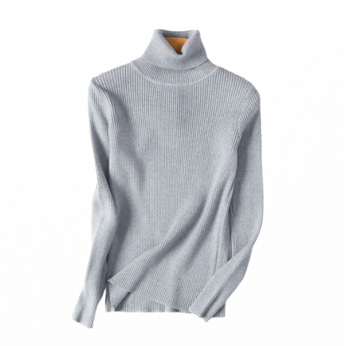 Turtleneck Sweater for Women - Slim Fit Knit Top