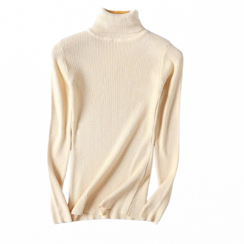 Turtleneck Sweater for Women - Slim Fit Knit Top