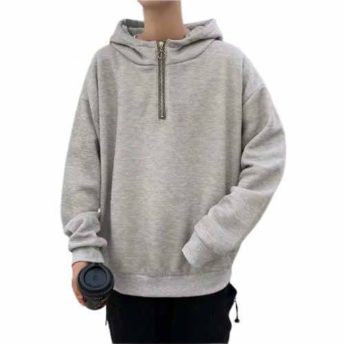Men's Hooded Fleece Sweatshirt with Zipper - Autumn/Winter