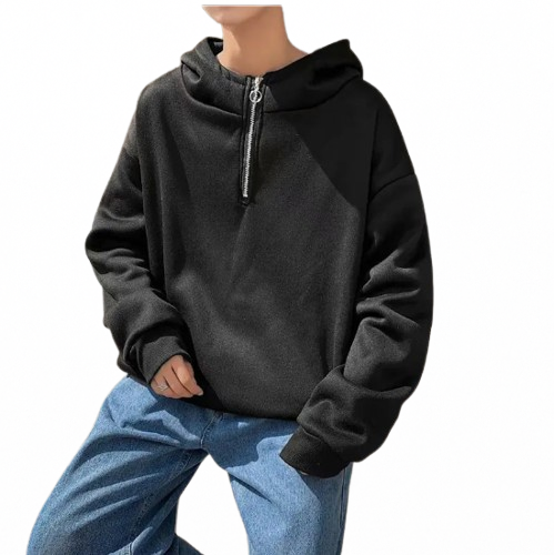 Men's Hooded Fleece Sweatshirt with Zipper - Autumn/Winter