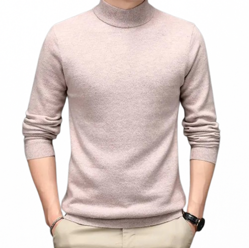 Men's High Neck Thickened Pure Cashmere Sweater