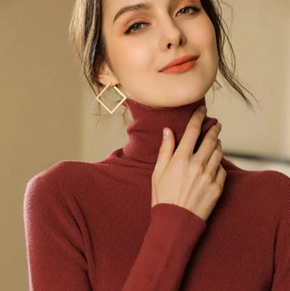 Women's Fitted Cashmere Turtleneck Sweater (Fall/Winter)